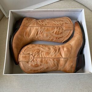 ALDO Tan Leather Cowboy Boots